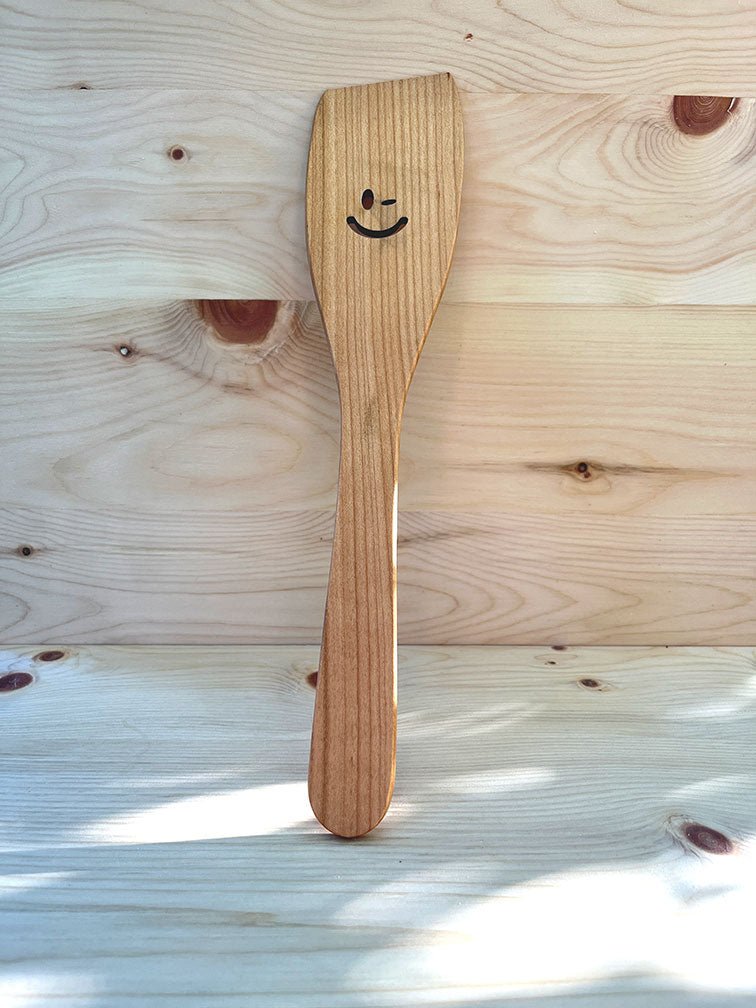 Happy face spatula - Woodjana