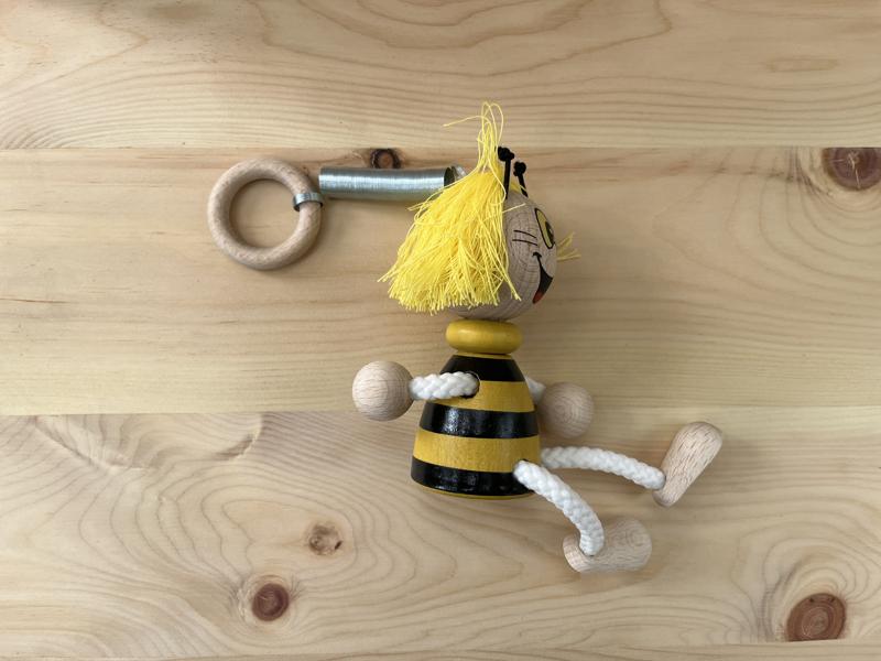 Wooden Figure On Spring - bee maya - Woodjana