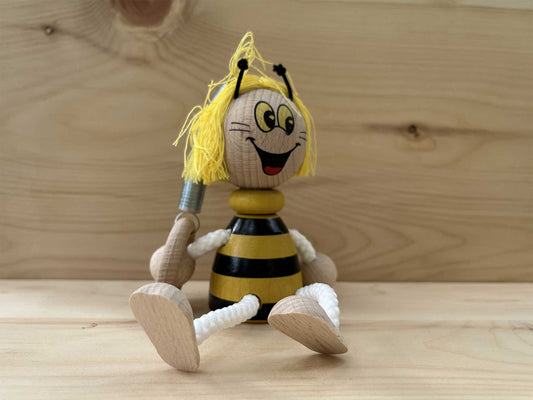 Wooden Figure On Spring - bee maya - Woodjana