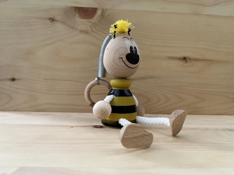 Wooden Figure On Spring - bee Vili - Woodjana