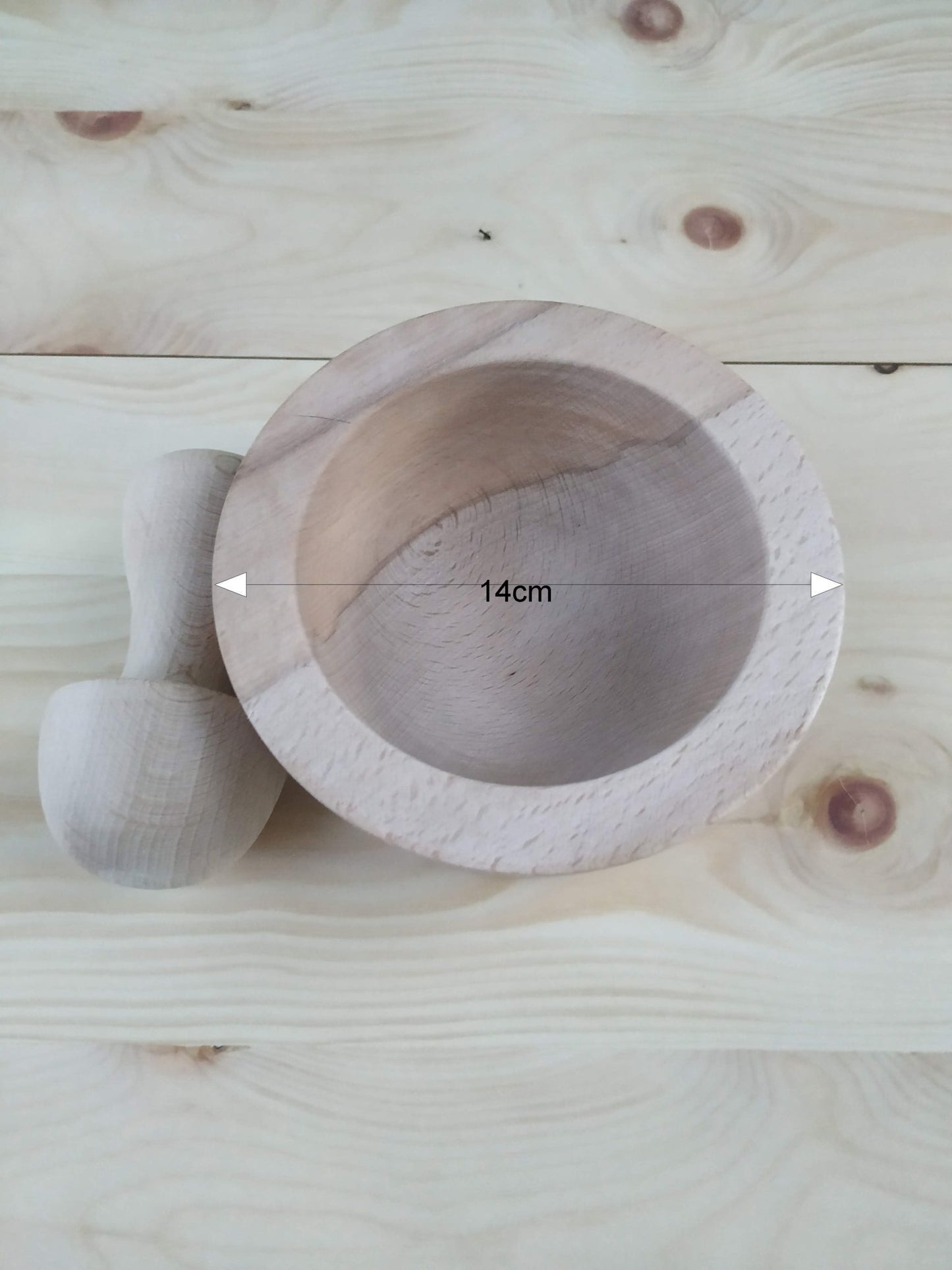 Beechwood pestle with mortar - Woodjana